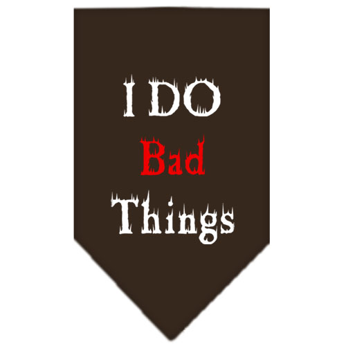 I Do Bad Things Screen Print Bandana Cocoa Large